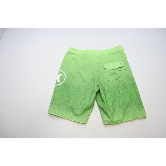 Hurley Graphic Board Shorts Green Athletic Water Swim Surf Mens 34 - Picture 4 of 6